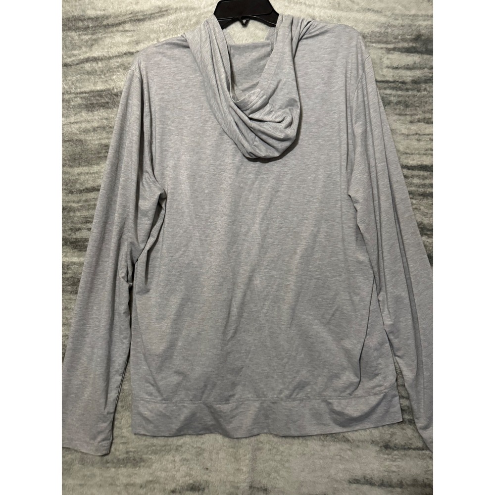 Tommy John Mens Second Skin Hoodie Heather Grey Zipper Pockets Large Pullover - Picture 4 of 4